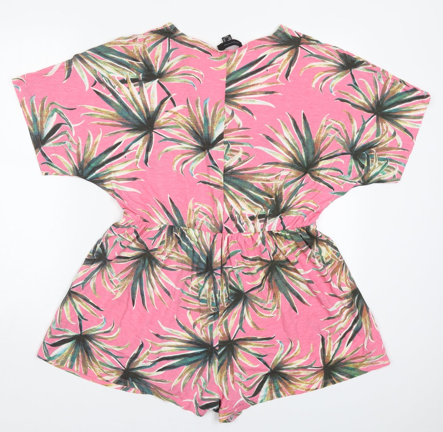 Atmosphere Womens Pink Floral Viscose Playsuit One-Piece Size 14 L3 in Pullover