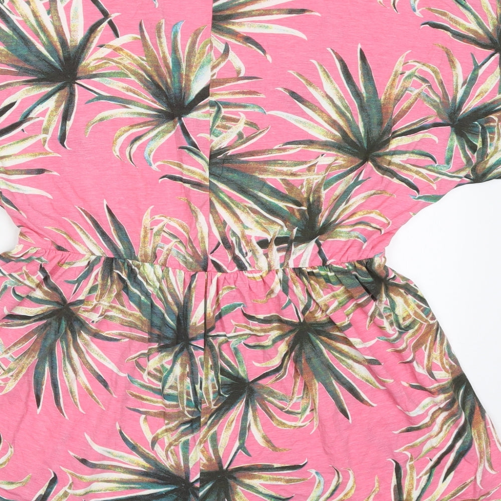 Atmosphere Womens Pink Floral Viscose Playsuit One-Piece Size 14 L3 in Pullover