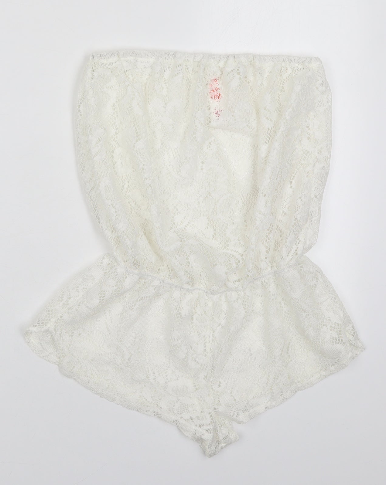 Ocean Club Womens White  Polyester Playsuit One-Piece Size 6  Pullover - Beach Cover Up