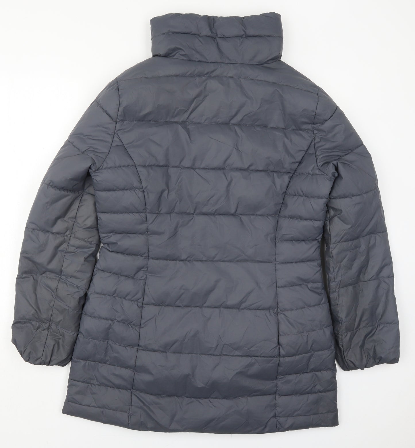 Marks and Spencer Womens Grey   Quilted Coat Size 12  Zip