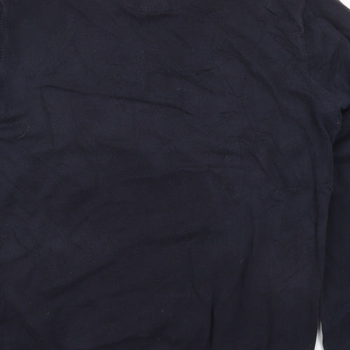 NEXT Mens Blue Collared  Cotton Pullover Jumper Size M