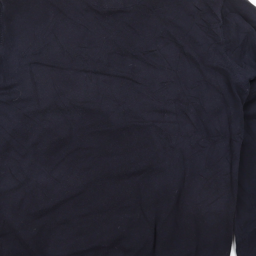 NEXT Mens Blue Collared  Cotton Pullover Jumper Size M