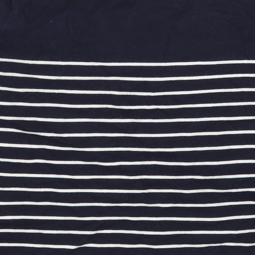 H&M Womens Blue Striped Cotton Pullover Sweatshirt Size L