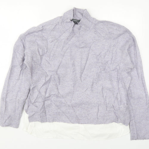 Primark Womens Purple Round Neck  Acrylic Pullover Jumper Size 18