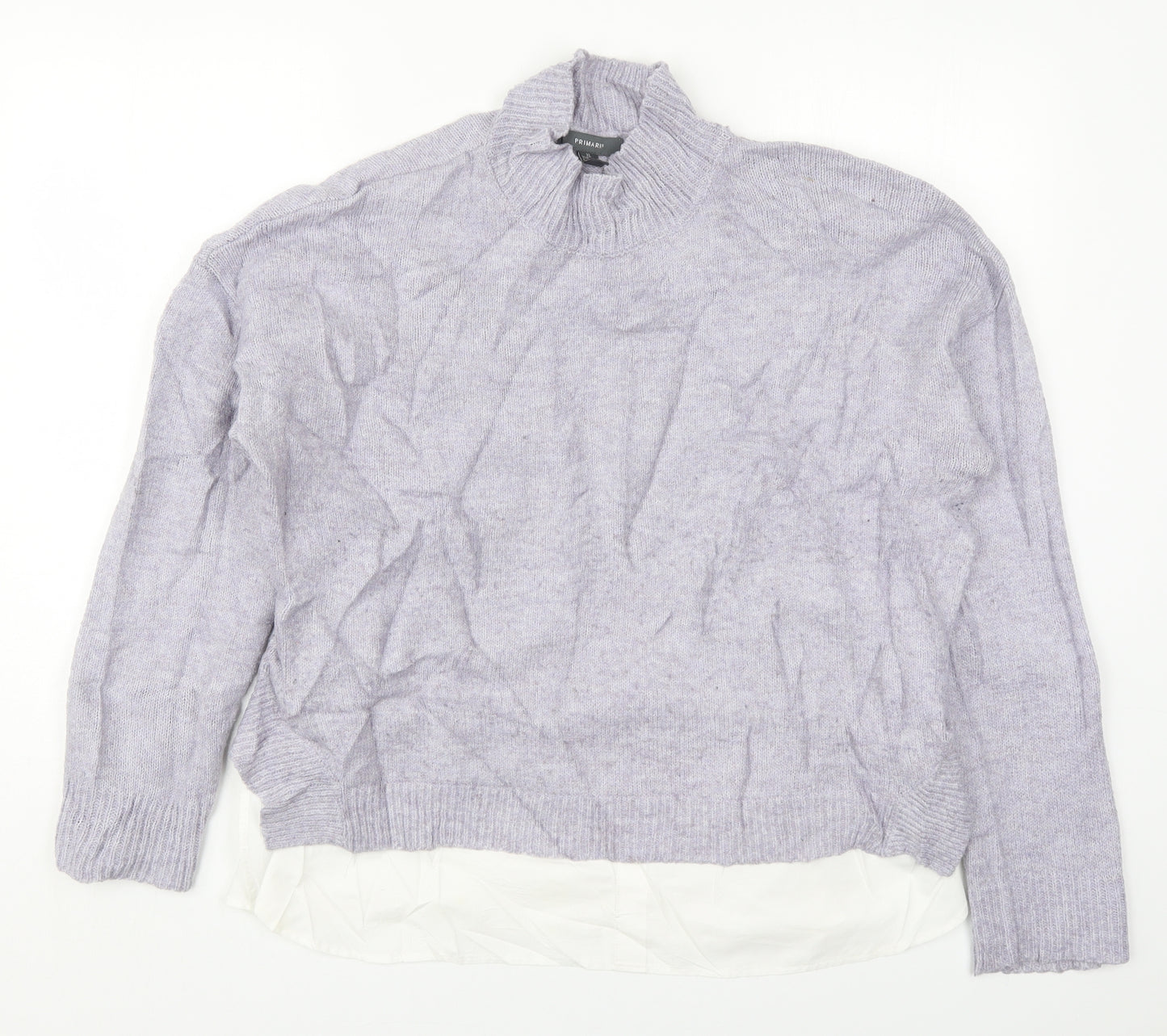 Primark Womens Purple Round Neck  Acrylic Pullover Jumper Size 18