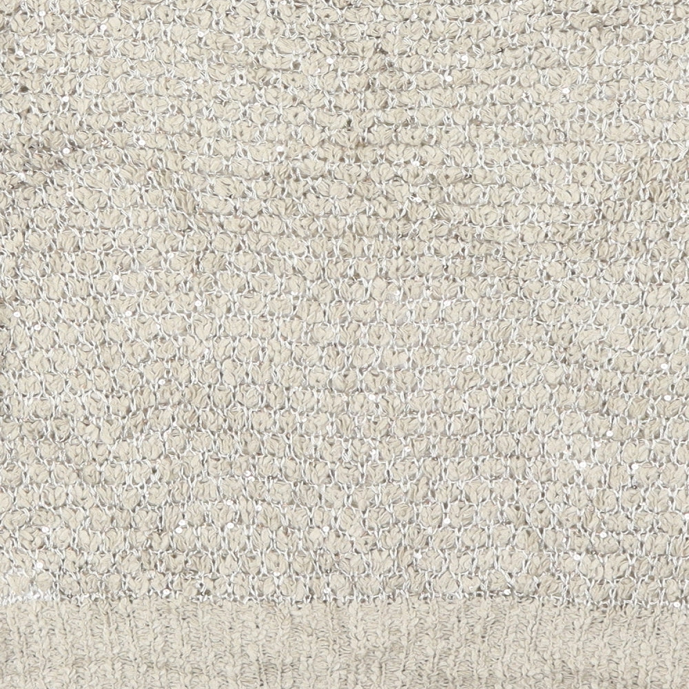 Jenny Loyd Womens Beige Round Neck  Acrylic Pullover Jumper Size M