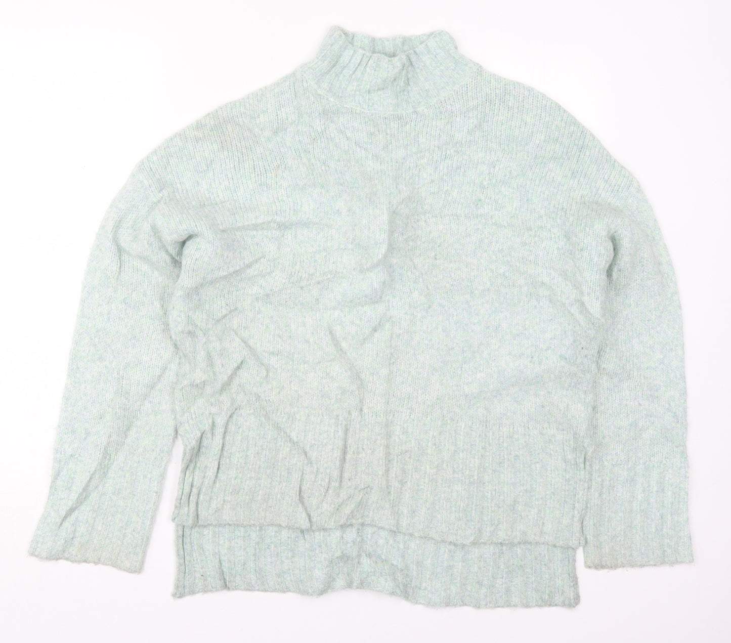 New Look Womens Green Round Neck  Acrylic Pullover Jumper Size M