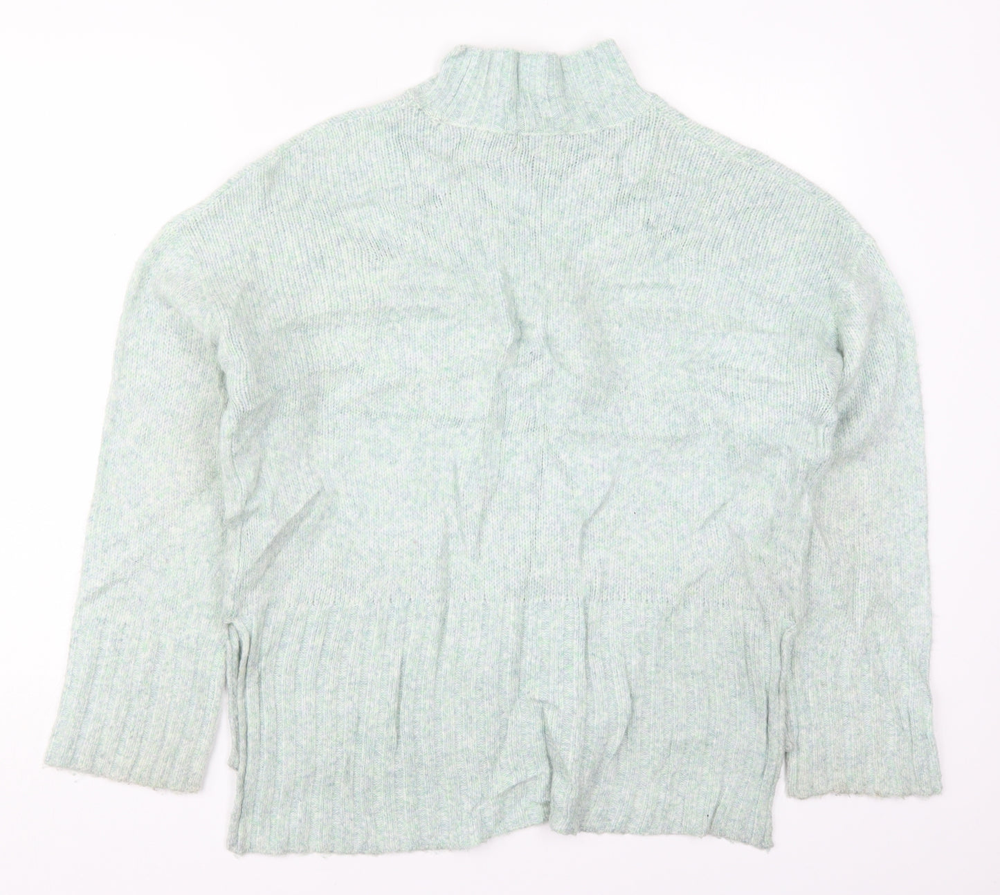 New Look Womens Green Round Neck  Acrylic Pullover Jumper Size M