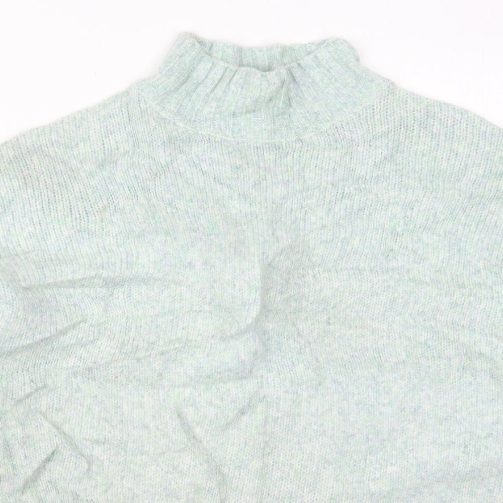 New Look Womens Green Round Neck  Acrylic Pullover Jumper Size M