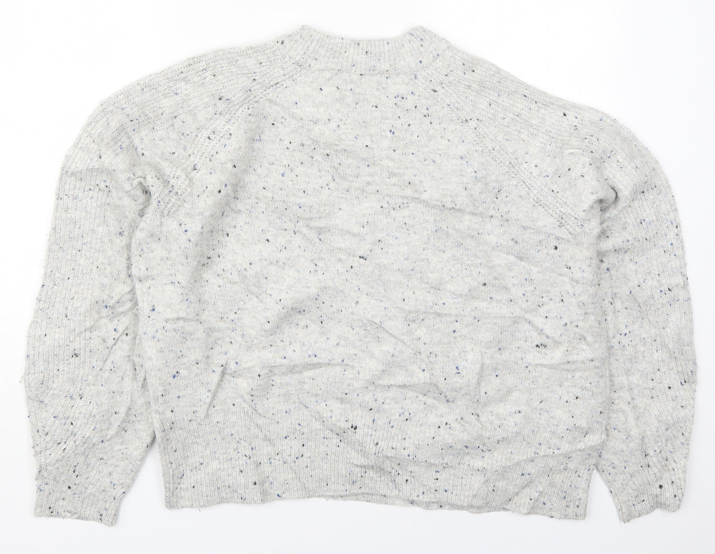 Marks and Spencer Womens Grey Round Neck  Acrylic Pullover Jumper Size M
