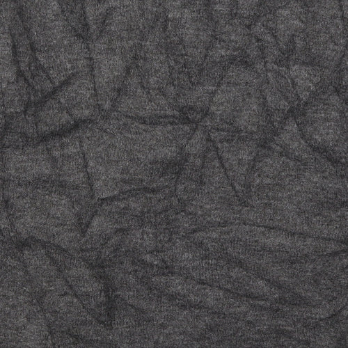 H&M Womens Grey V-Neck  Acrylic Pullover Jumper Size S