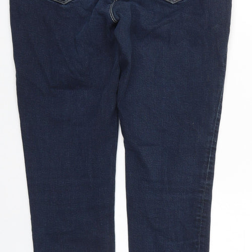 South Womens Blue  Cotton Skinny Jeans Size 12 L28 in Regular Button