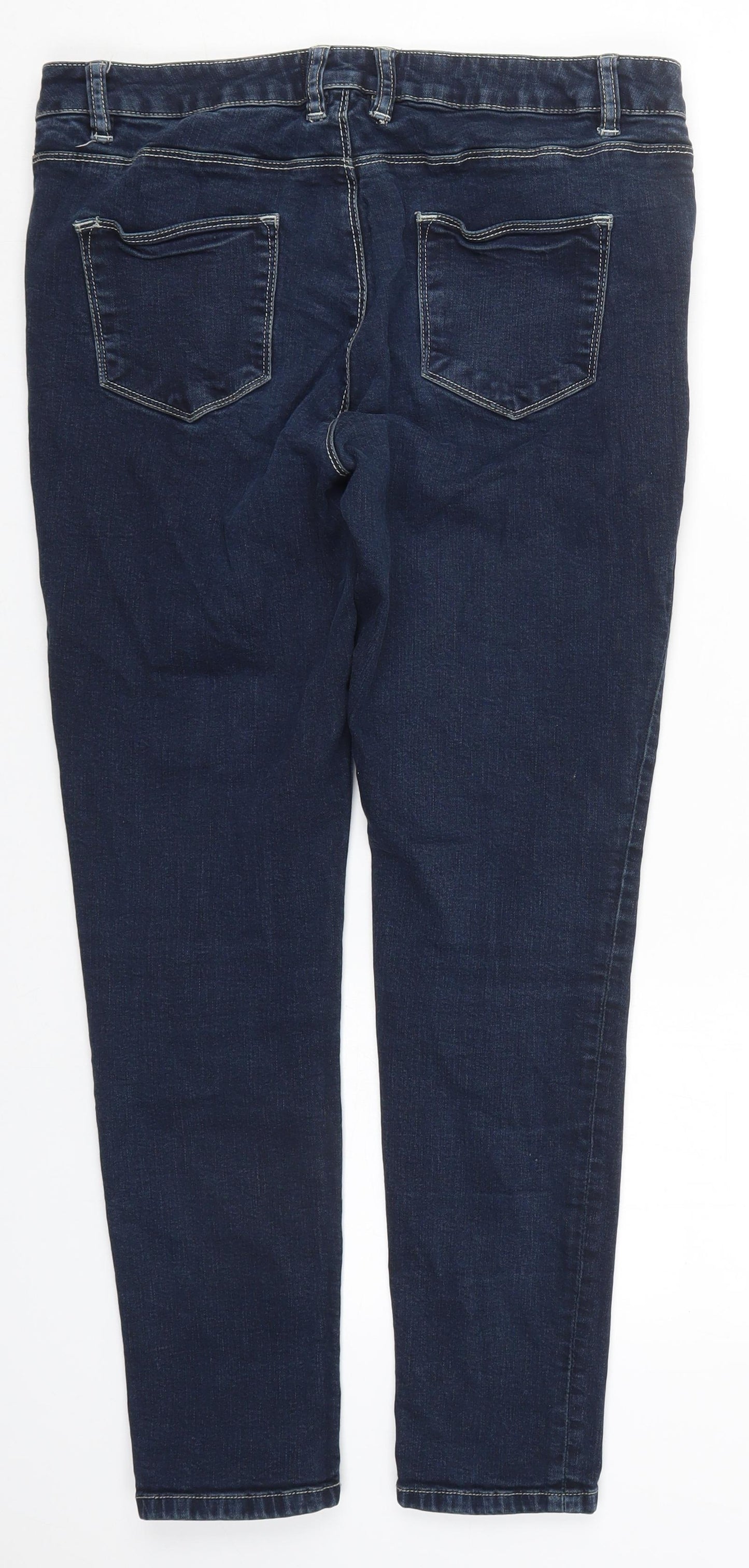 South Womens Blue  Cotton Skinny Jeans Size 12 L28 in Regular Button