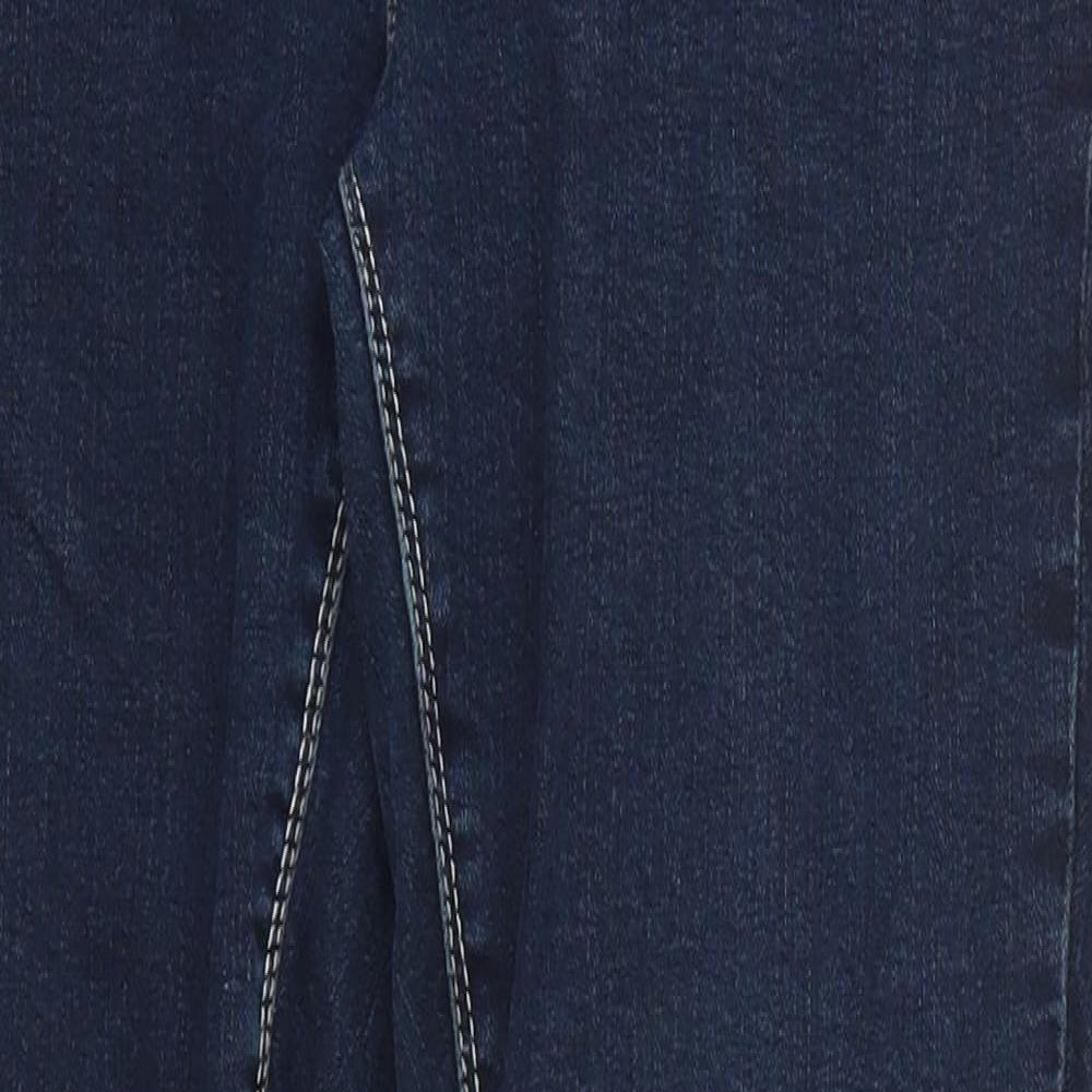 South Womens Blue  Cotton Skinny Jeans Size 12 L28 in Regular Button