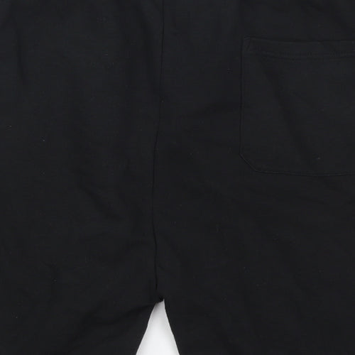 Primark Mens Black  Cotton Sweat Shorts Size 2XL L7 in Regular Drawstring