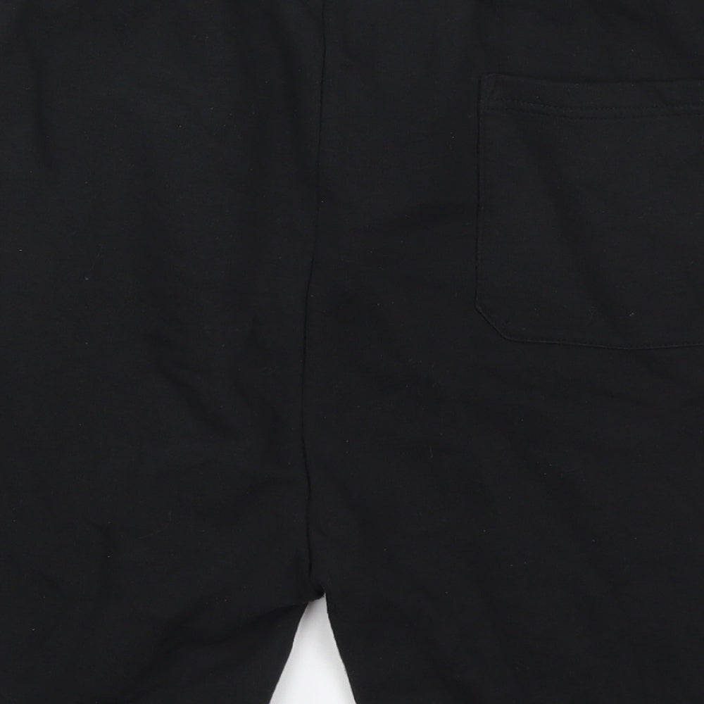 Primark Mens Black  Cotton Sweat Shorts Size 2XL L7 in Regular Drawstring