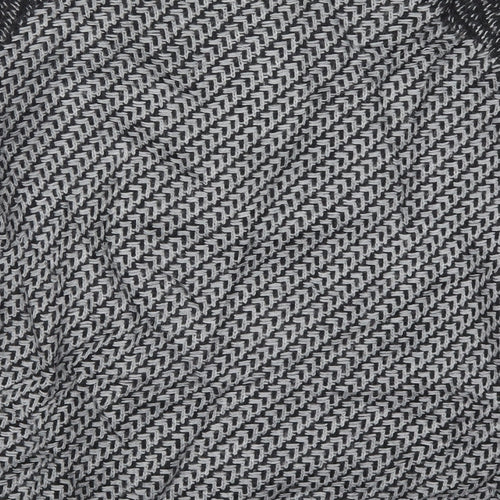 Marks and Spencer Womens Grey Round Neck Geometric Acrylic Pullover Jumper Size 10