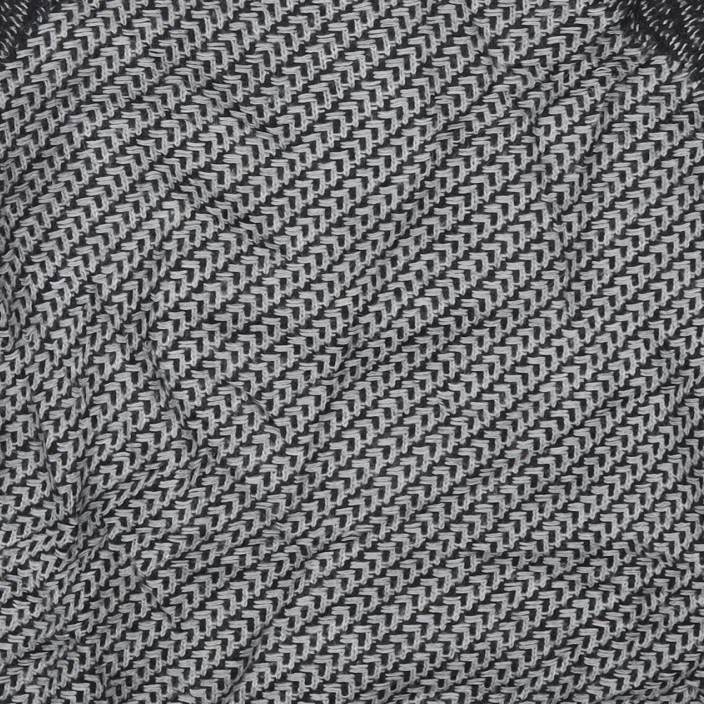 Marks and Spencer Womens Grey Round Neck Geometric Acrylic Pullover Jumper Size 10