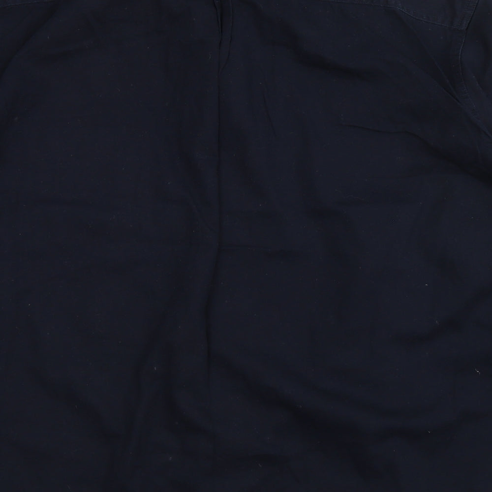 Cotton Traders Mens Blue  Cotton  Button-Up Size 3XL Collared Button