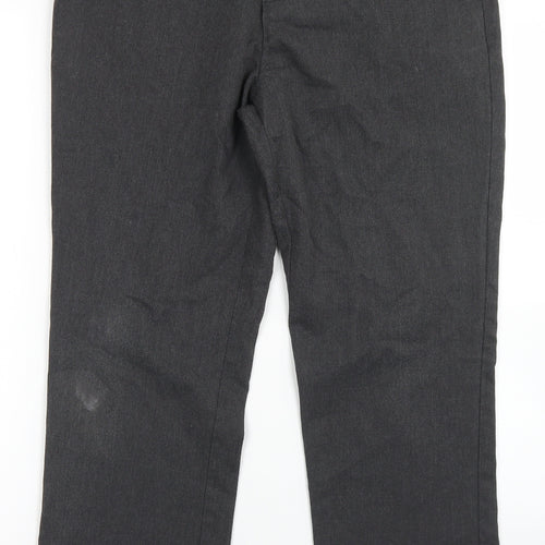 Winterbottom's Mens Grey  Polyester Dress Pants Trousers Size 34 in L28 in Regular Hook & Eye