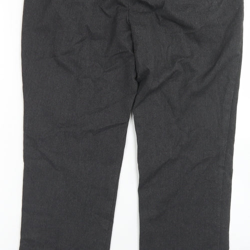 Winterbottom's Mens Grey  Polyester Dress Pants Trousers Size 34 in L28 in Regular Hook & Eye