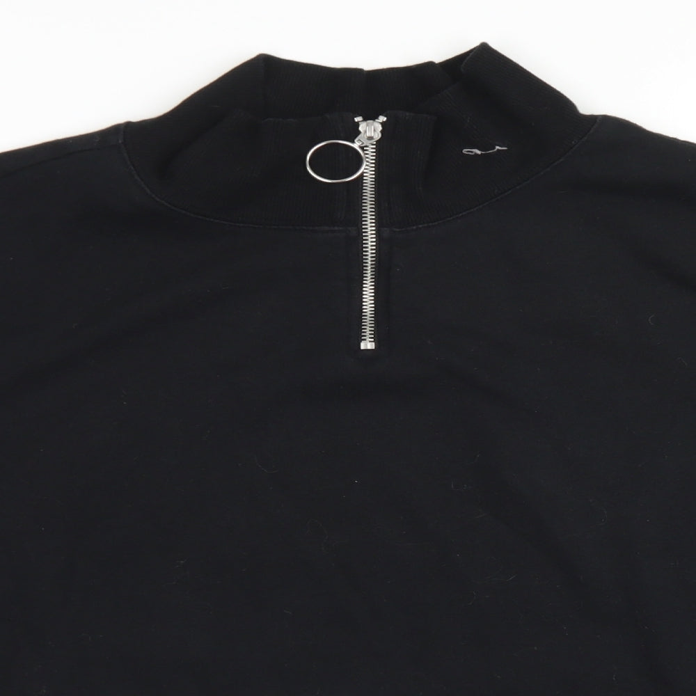 Divided Womens Black  Cotton Pullover Sweatshirt Size M   - Cropped