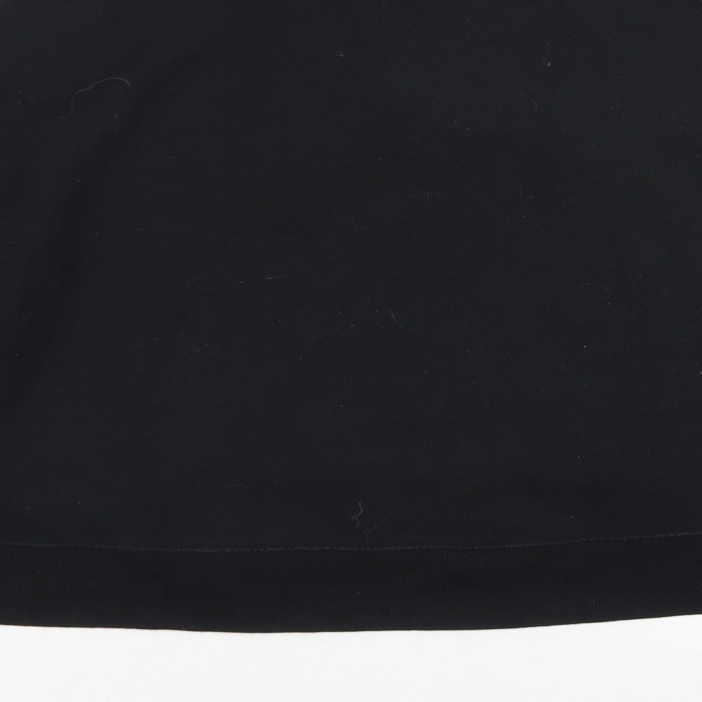 Divided Womens Black  Cotton Pullover Sweatshirt Size M   - Cropped