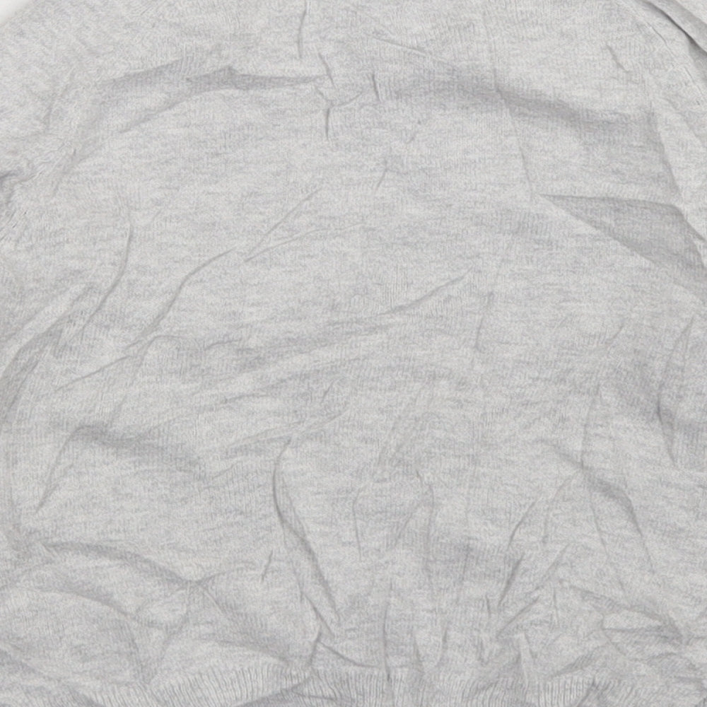 H&M Girls Grey Crew Neck  Cotton Pullover Jumper Size 3-4 Years