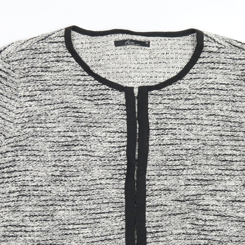 BM Collection Womens Grey Crew Neck  Cotton Cardigan Jumper Size M