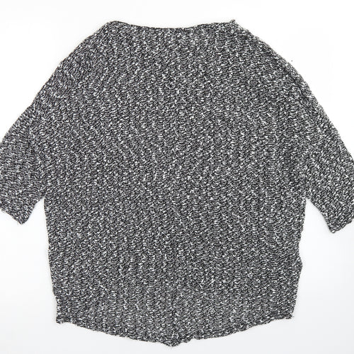 New Look Womens Grey  Polyester Basic T-Shirt Size 12 Round Neck
