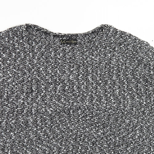 New Look Womens Grey  Polyester Basic T-Shirt Size 12 Round Neck