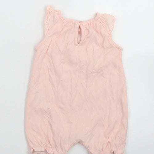 Gap Girls Pink  Cotton Romper One-Piece Size 3-6 Months  Button