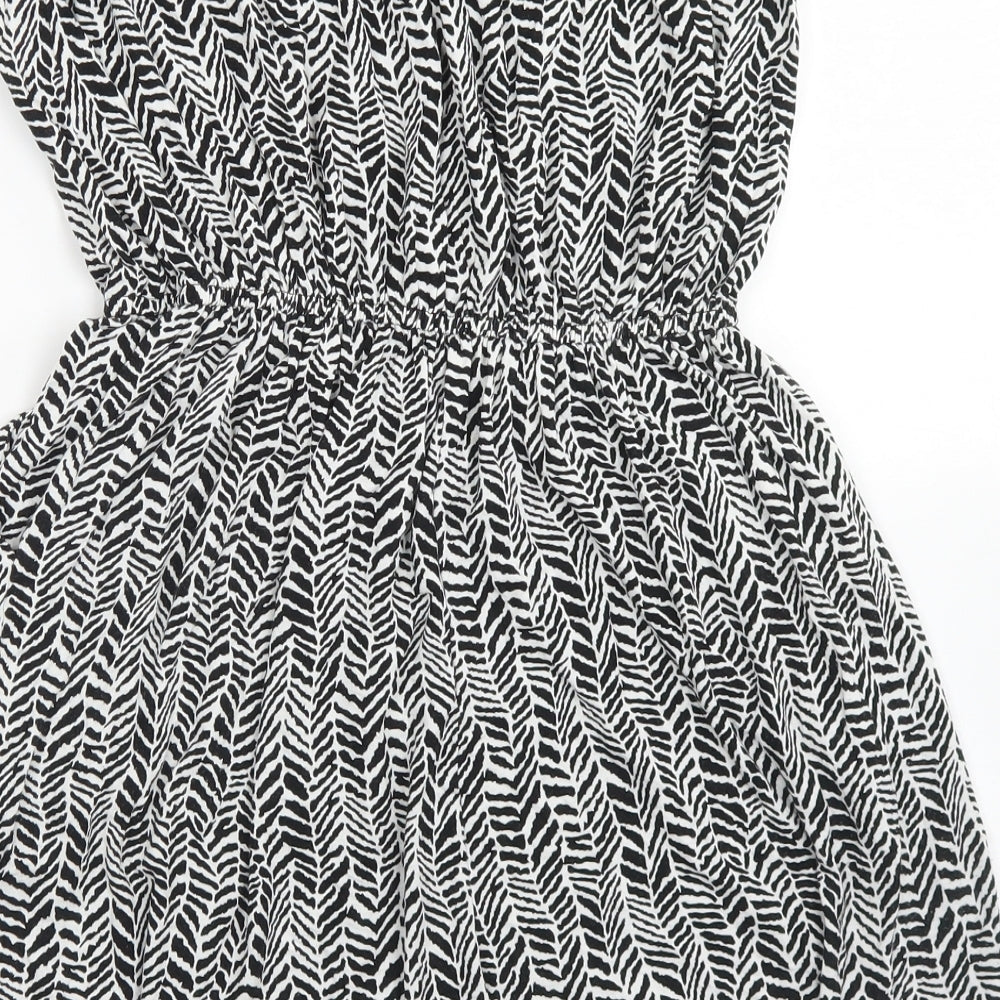 George Womens Black Striped Viscose Playsuit One-Piece Size M   - Bandeau