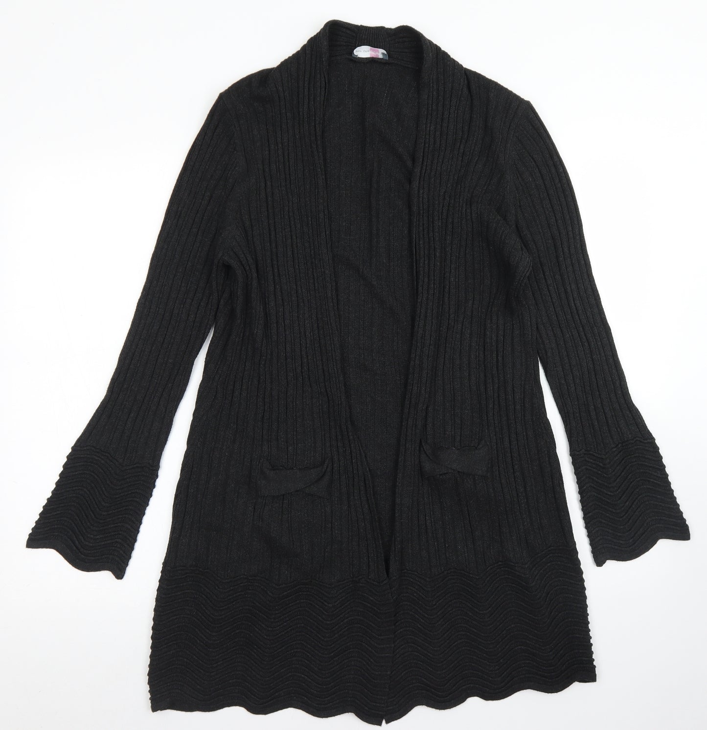 Per Una Womens Grey Round Neck  Viscose Cardigan Jumper Size 14