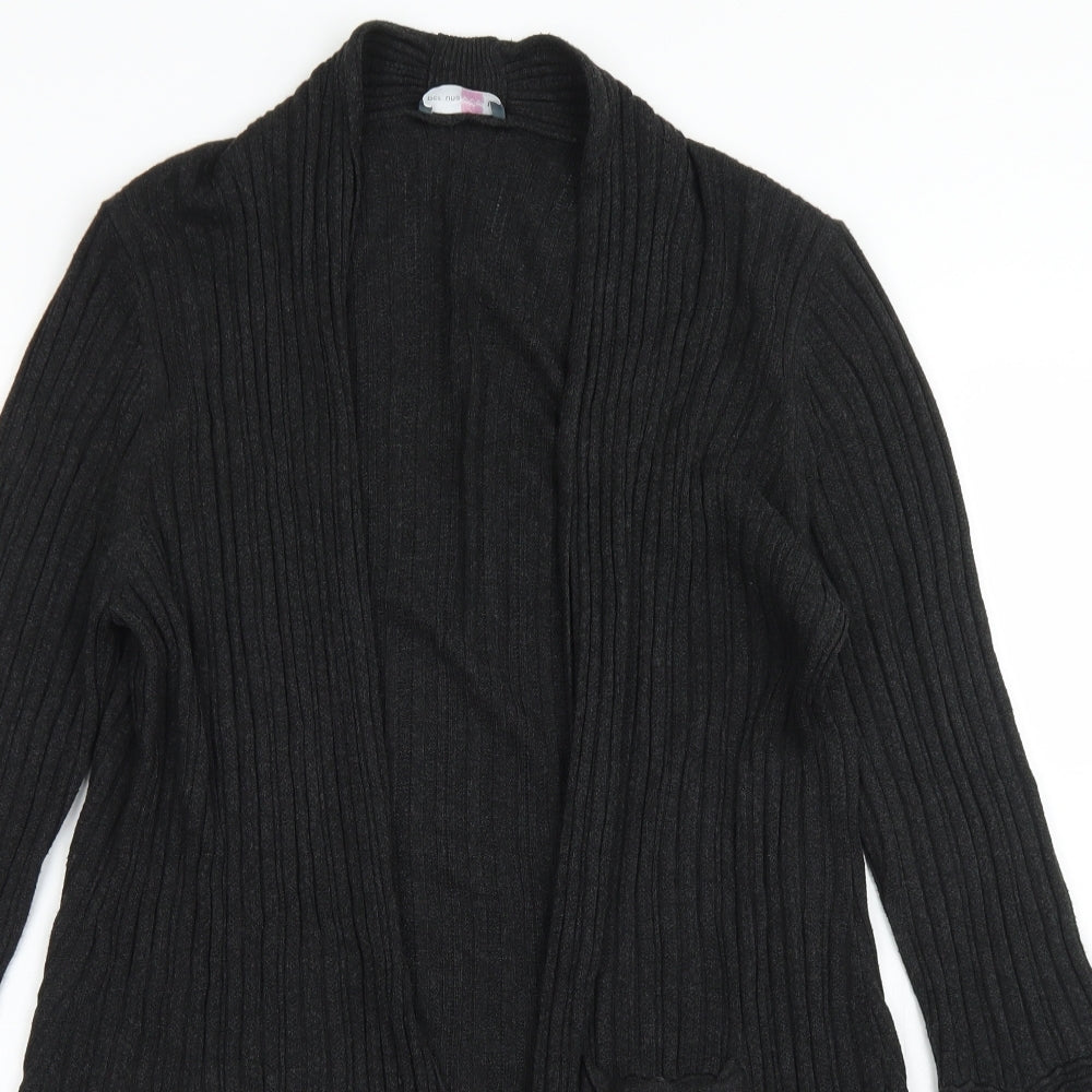 Per Una Womens Grey Round Neck  Viscose Cardigan Jumper Size 14