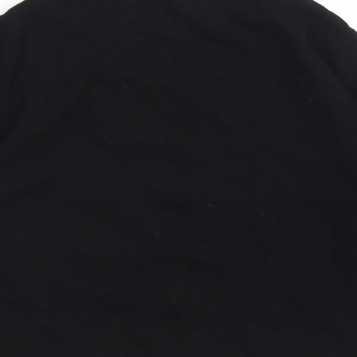 NEXT Womens Black  Viscose Cropped T-Shirt Size 6 Off the Shoulder