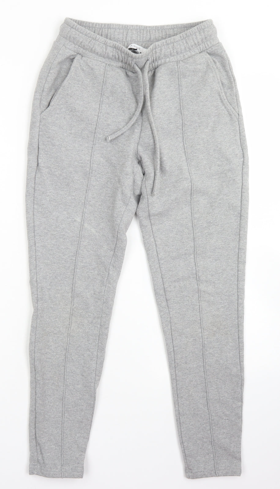 Arne Womens Grey  Cotton Jogger Trousers Size 8 L23 in Regular Drawstring