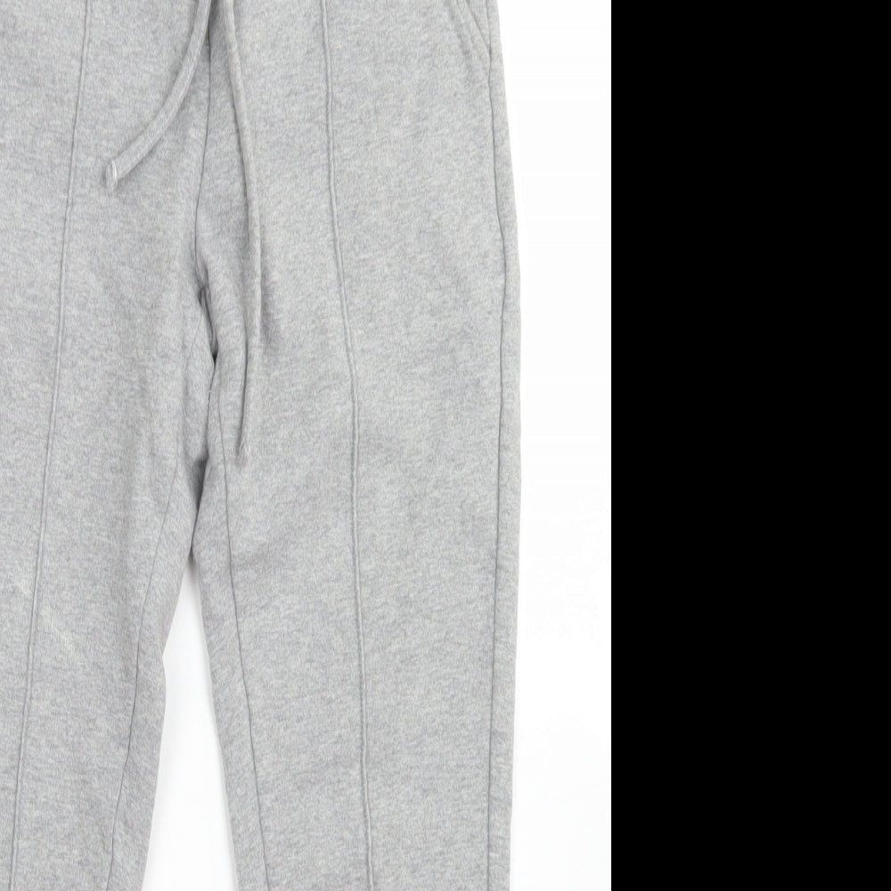 Arne Womens Grey  Cotton Jogger Trousers Size 8 L23 in Regular Drawstring