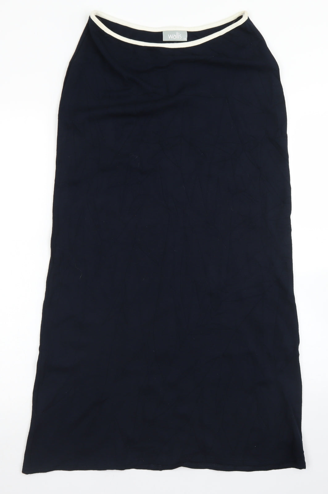 Wallis Womens Blue  Viscose A-Line Skirt Size 10