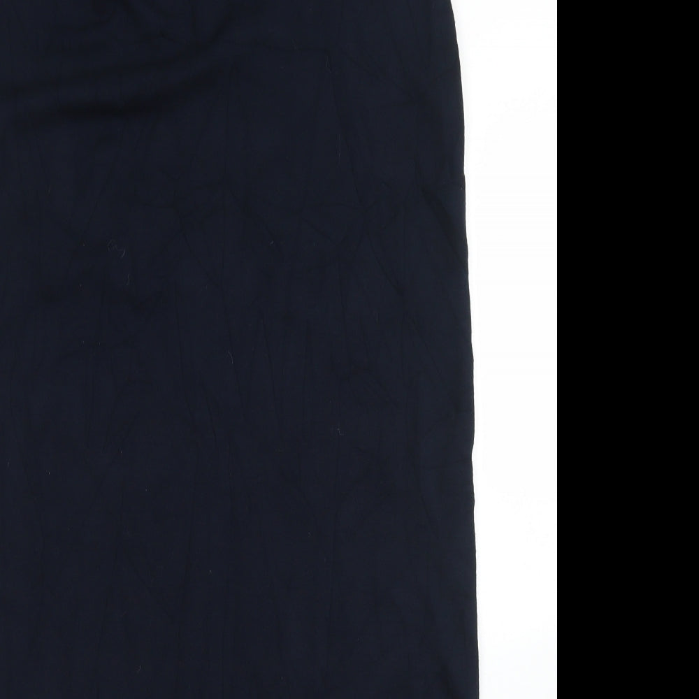 Wallis Womens Blue  Viscose A-Line Skirt Size 10