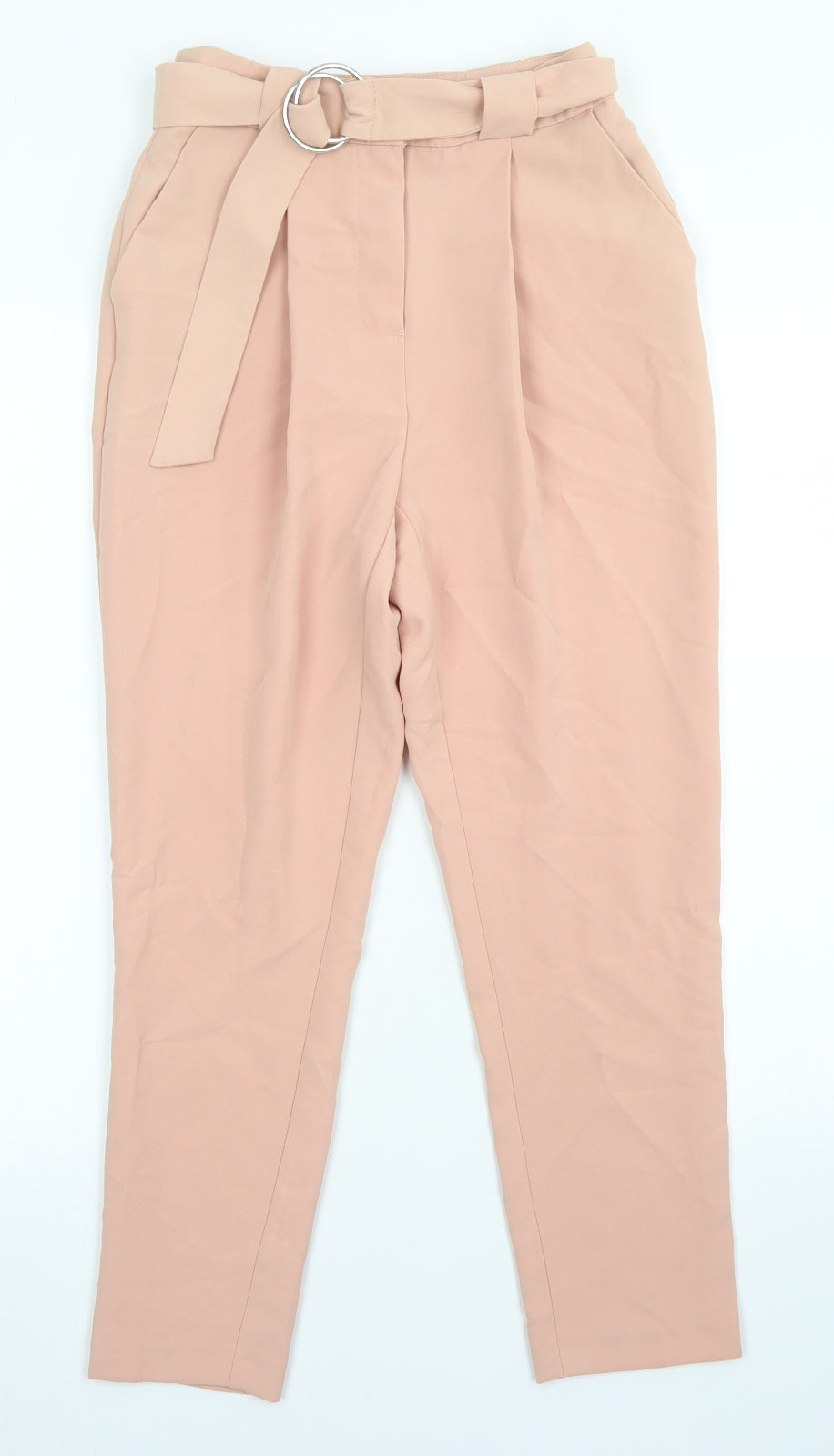 New Look Womens Pink  Polyester Dress Pants Trousers Size 6 L23 in Regular Hook & Eye