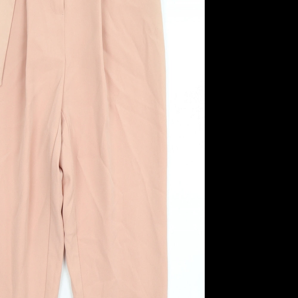New Look Womens Pink  Polyester Dress Pants Trousers Size 6 L23 in Regular Hook & Eye