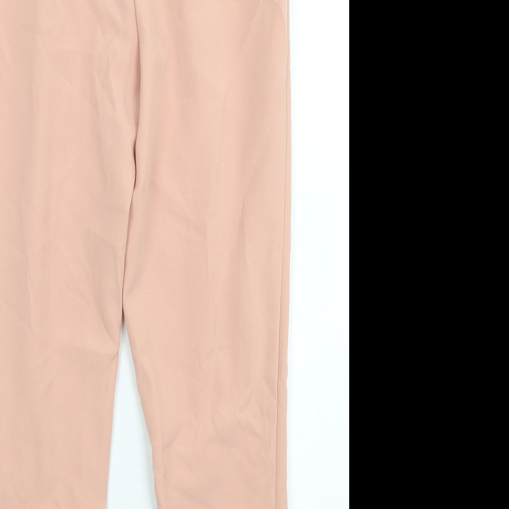 New Look Womens Pink  Polyester Dress Pants Trousers Size 6 L23 in Regular Hook & Eye