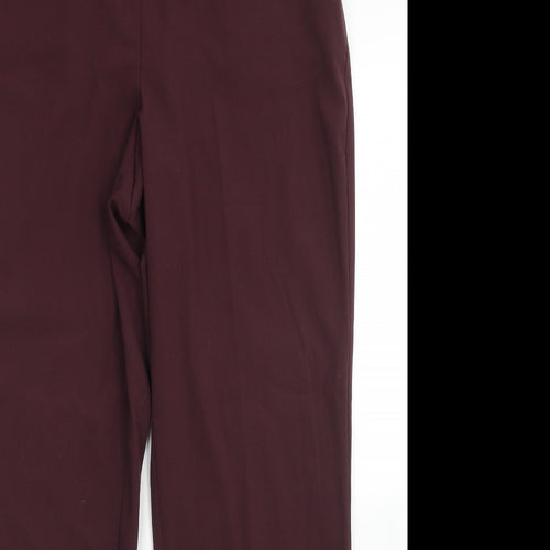 Classic Womens Purple  Polyester Dress Pants Trousers Size 14  Regular Zip