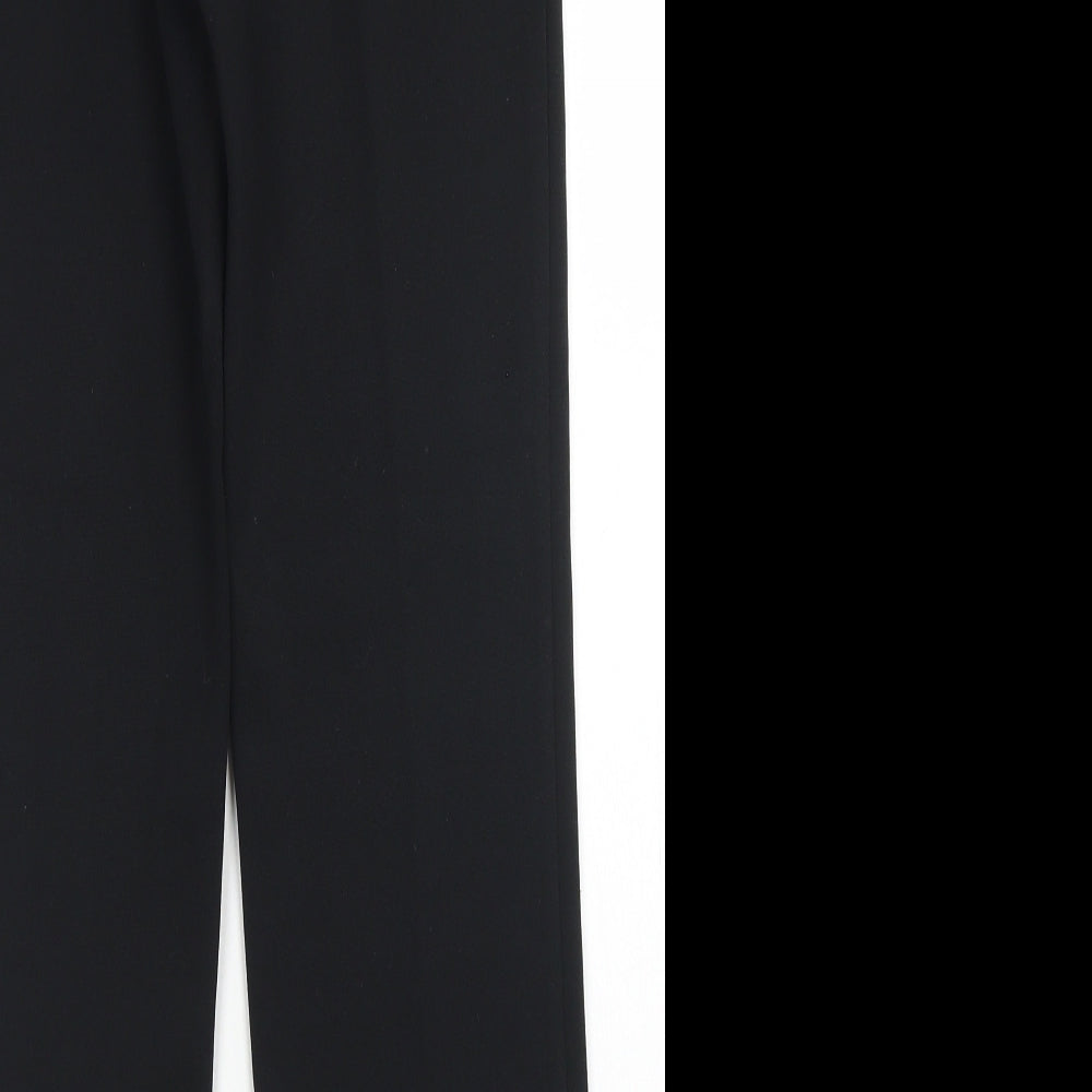 St Michael Womens Black  Nylon Dress Pants Trousers Size 10 L27 in Regular
