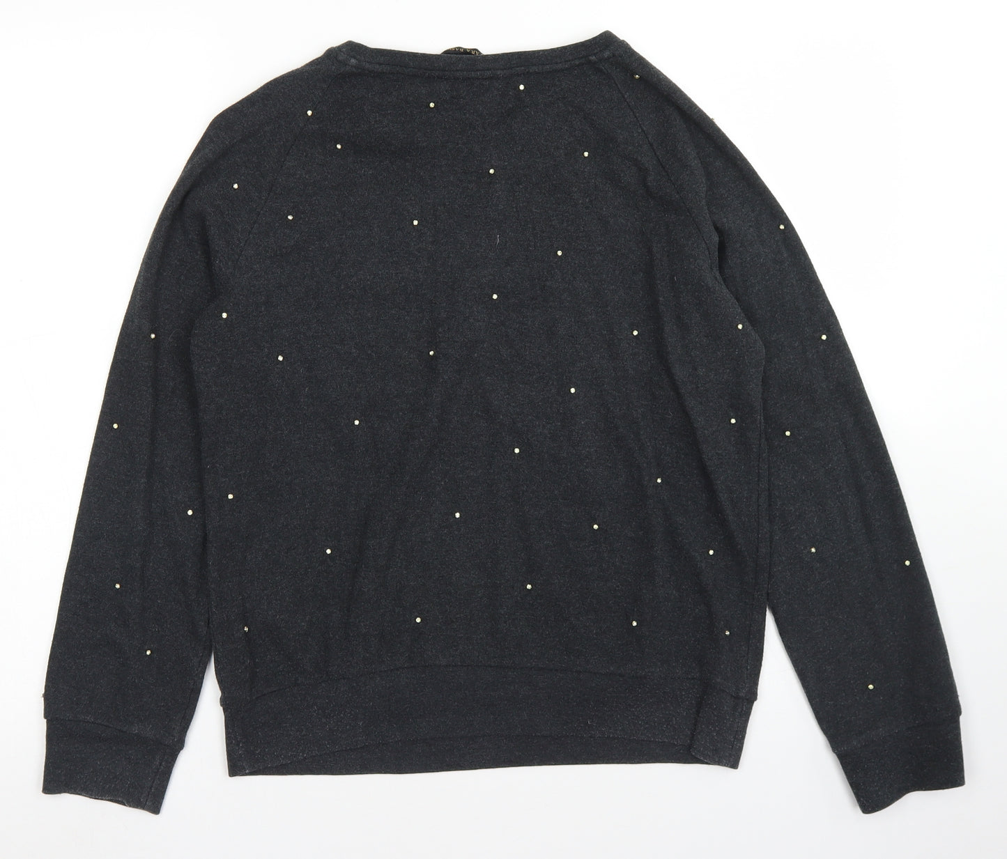 Zara Womens Grey  Polyester Pullover Sweatshirt Size XS