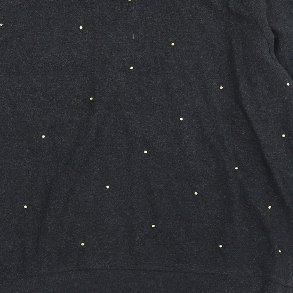 Zara Womens Grey  Polyester Pullover Sweatshirt Size XS