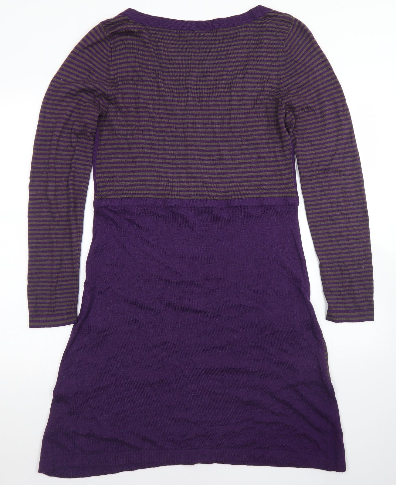 Animal Womens Purple Striped Viscose Skater Dress  Size 18  Round Neck