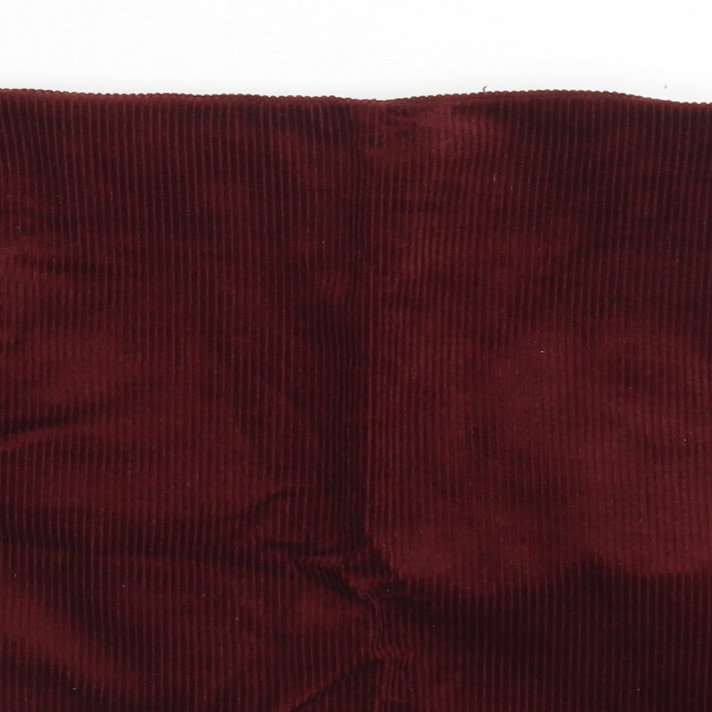 Ne2w Look Womens Purple  Cotton A-Line Skirt Size 14   Zip