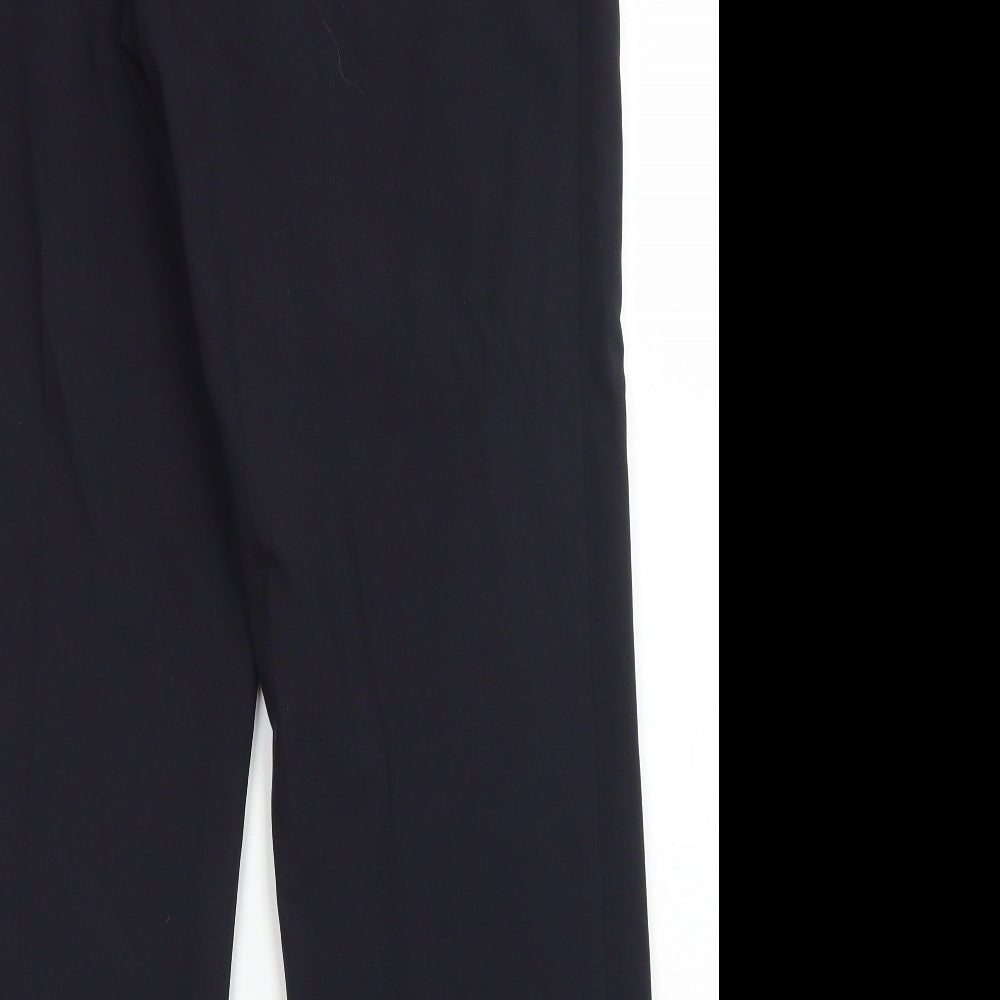 M&S Mens Black  Polyester Dress Pants Trousers Size 32 in L30 in Regular Button